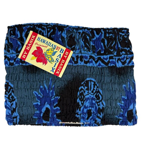 NEW Hawaiian Original by Basix Smocked Tube Top Polynesian Beach Surf Island OS - Picture 4 of 8